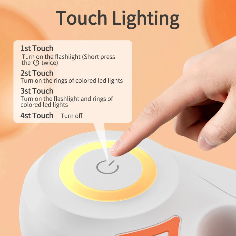 Correa automática retráctil para perros ROJECO de 5 m, luminosa y con LED, ideal para caminar, correr y caminar.